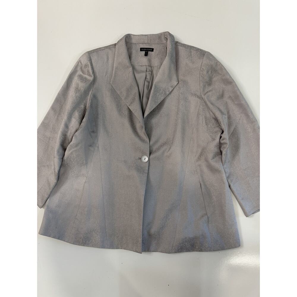 Eileen Fisher Women's Sparkle Silk Blend Blazer Size XL